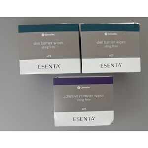 ConvaTec ESENTA skin barrier wipes Sting Free OSTOMY Adhesive Removal EXP 2027